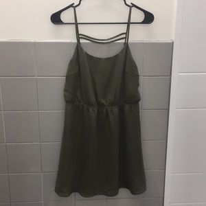 Strappy Olive Green Dress